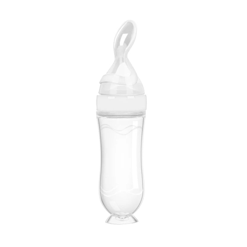 Silicone Baby Bottle With Spoon