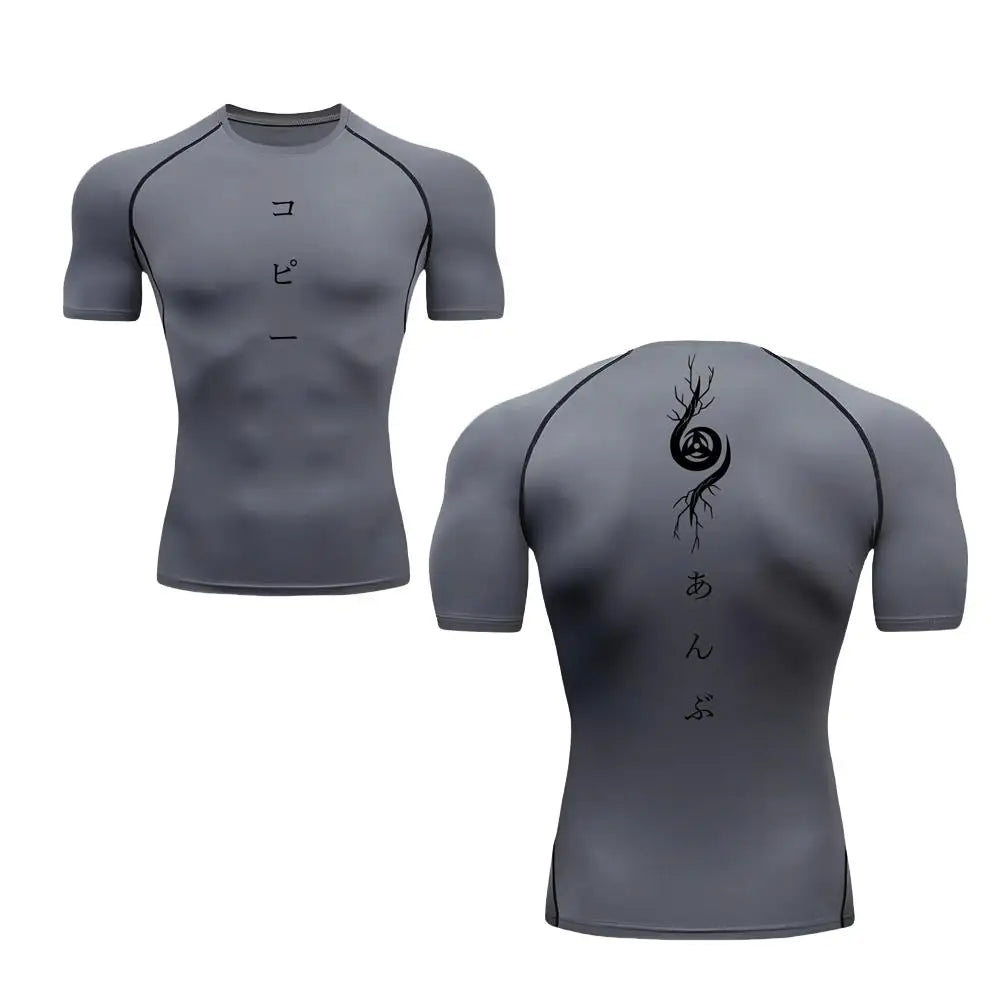 Compression Shirts for Men Gym Workout Running Tshirt Summer Athletic Quick Dry Tees Tops Short Sleeve Rash Guard mens t shirt