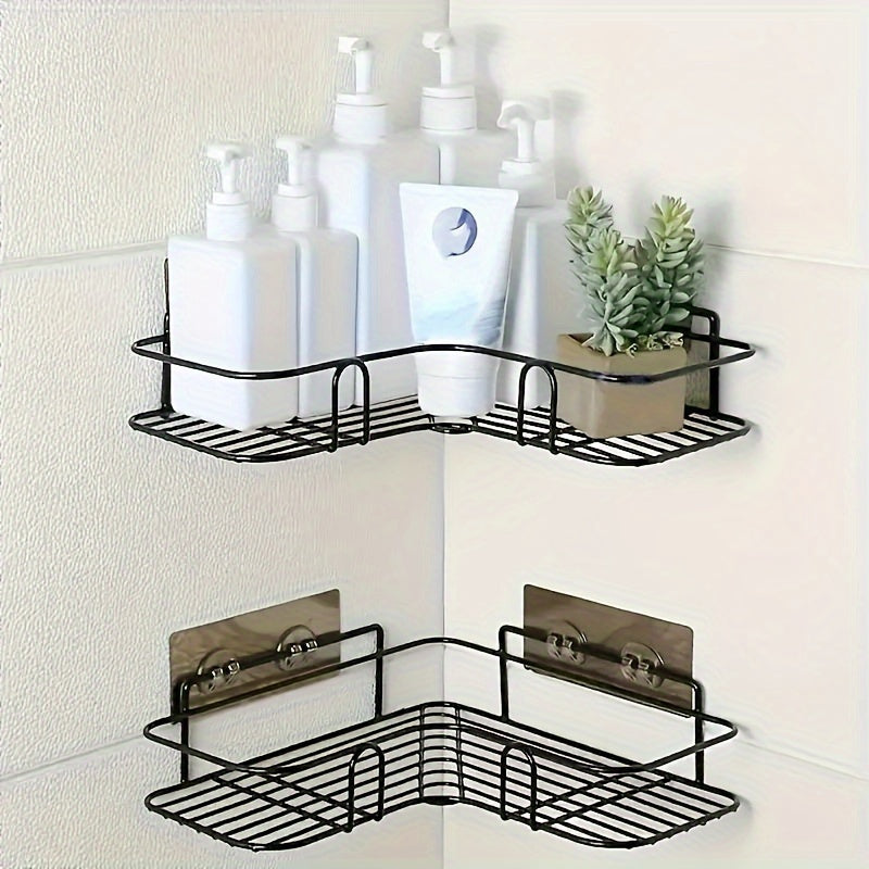 1pc Bathroom Corner Shelf, No-Drill Corner Shelf, Shelves