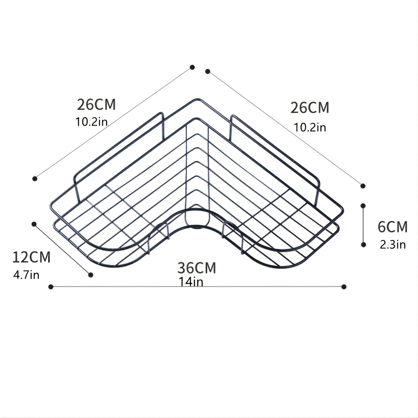 1pc Bathroom Corner Shelf, No-Drill Corner Shelf, Shelves