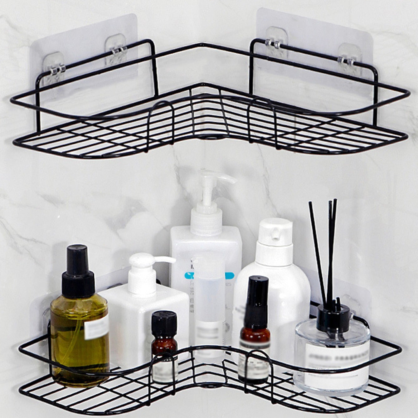 1pc Bathroom Corner Shelf, No-Drill Corner Shelf, Shelves