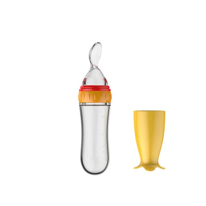 Silicone Baby Bottle With Spoon