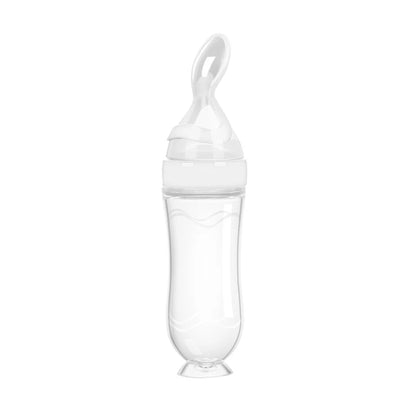Silicone Baby Bottle With Spoon