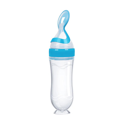Silicone Baby Bottle With Spoon