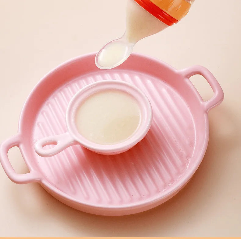 Silicone Baby Bottle With Spoon