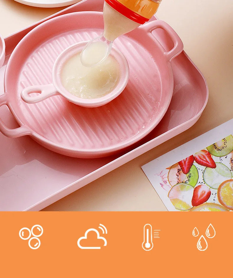 Silicone Baby Bottle With Spoon