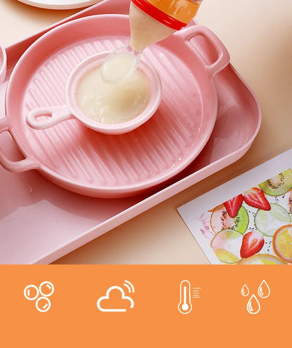 Silicone Baby Bottle With Spoon