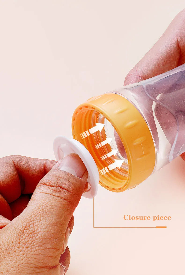 Silicone Baby Bottle With Spoon