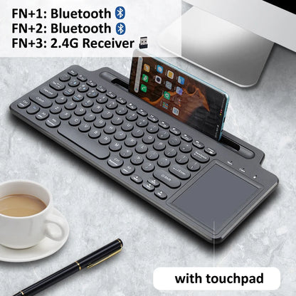 Wireless Magic Gaming BT Keyboard for Laptop Pc with Touch Screen Phone Stand