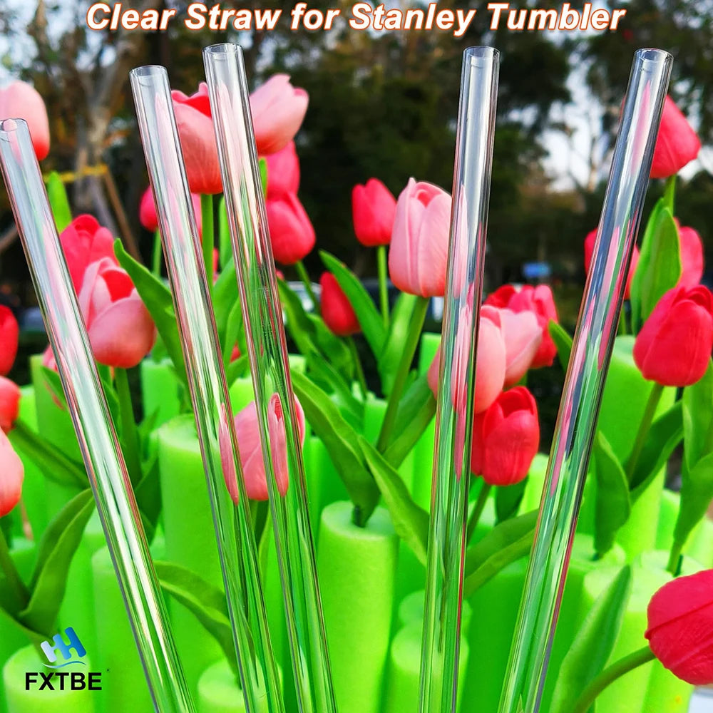 Straws for Stanley Cup, Straw for Stanley Cup 40 OZ, Replacement Straw for Stanley 40oz Tumbler, Tritan Straws with Straw Cleane
