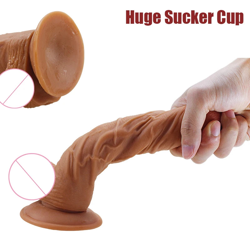 Dildo Realistic Penis With Strong Suction Cup Soft Dildo, Sex Toy For Female Masturbation Adult Supplies