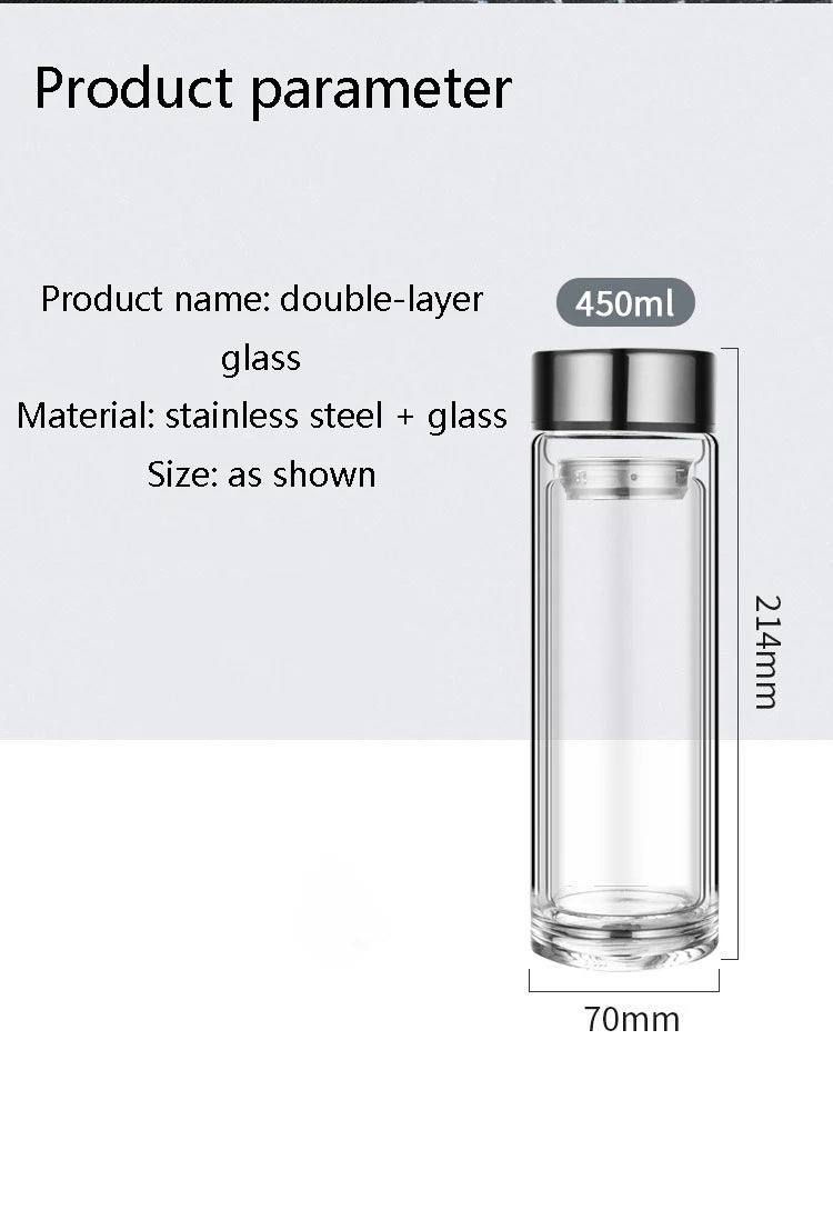Double-layer Glass Water Cup