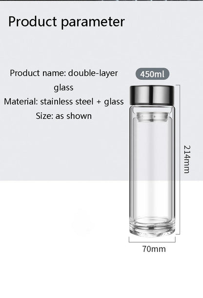 Double-layer Glass Water Cup