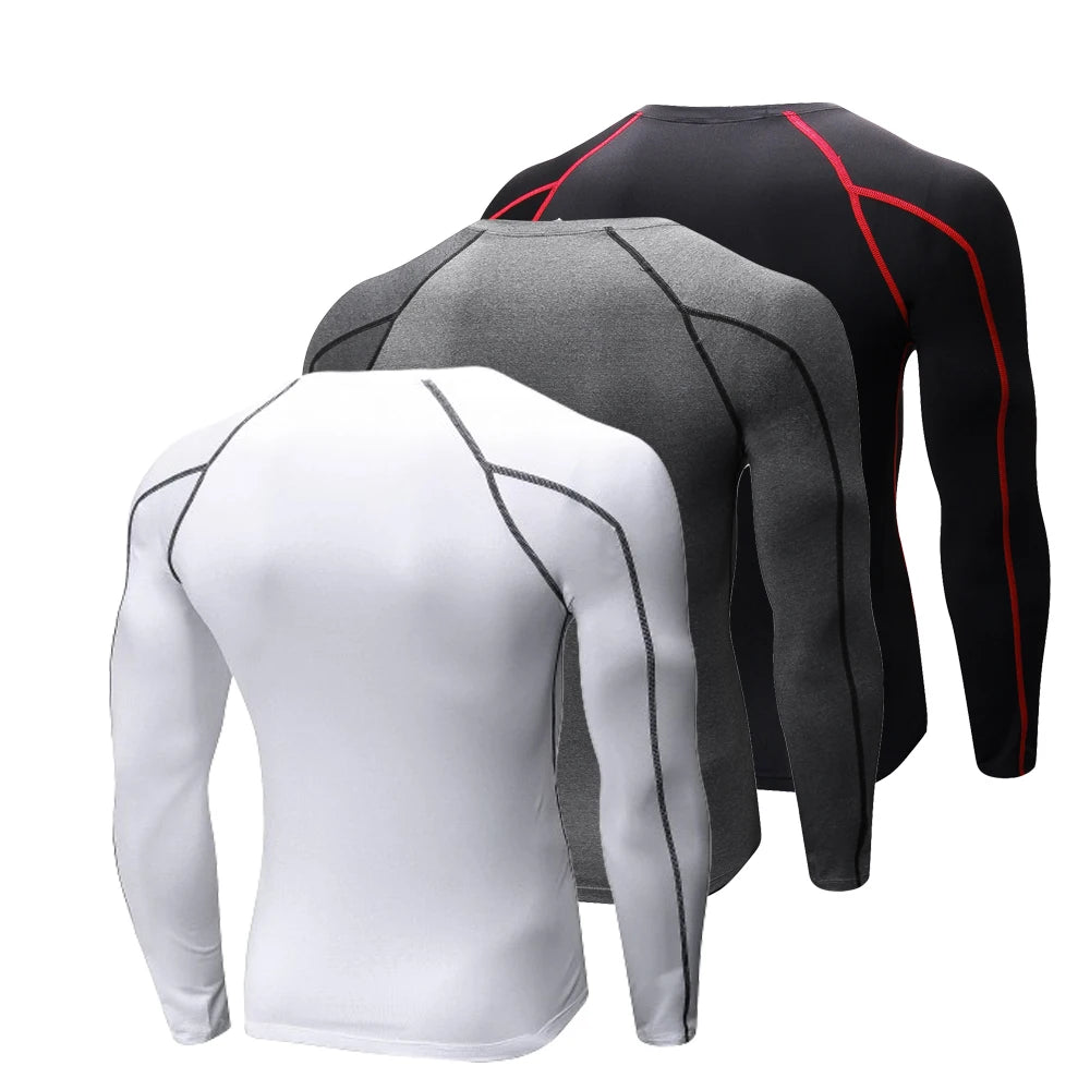 Compression Shirt Men Long Sleeve Gym Undershirts for Men Workout Workout Shirts Running Basketball Athletic Tights Baselayer