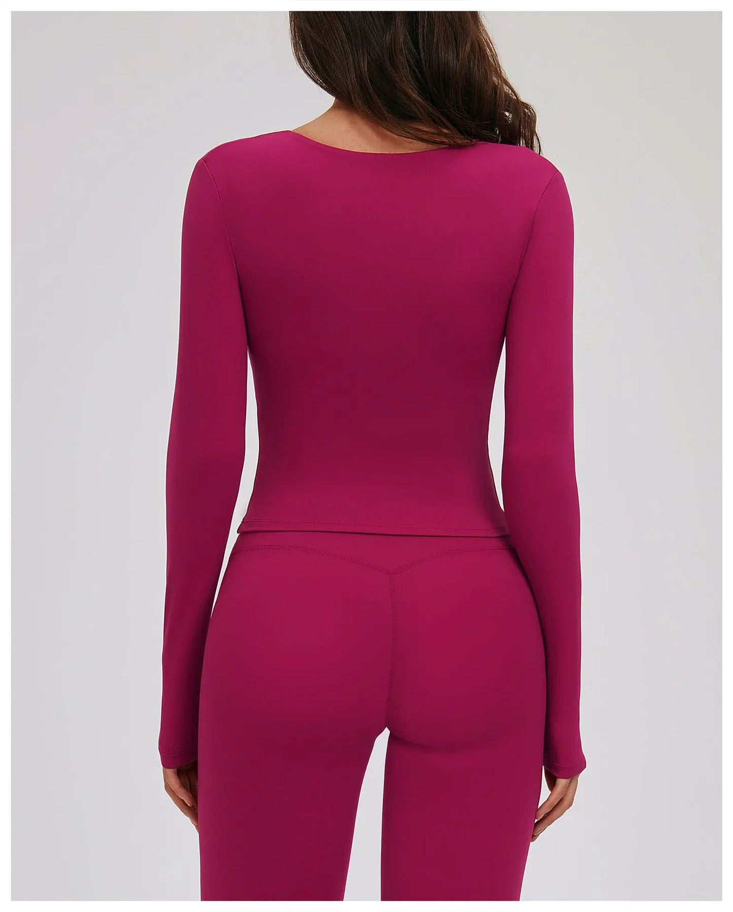 Compression Shirt Yoga Long Sleeve V Training Wear Tight Slim Fit Outdoor Running Fitness Sportswear Woman Gym Activewear