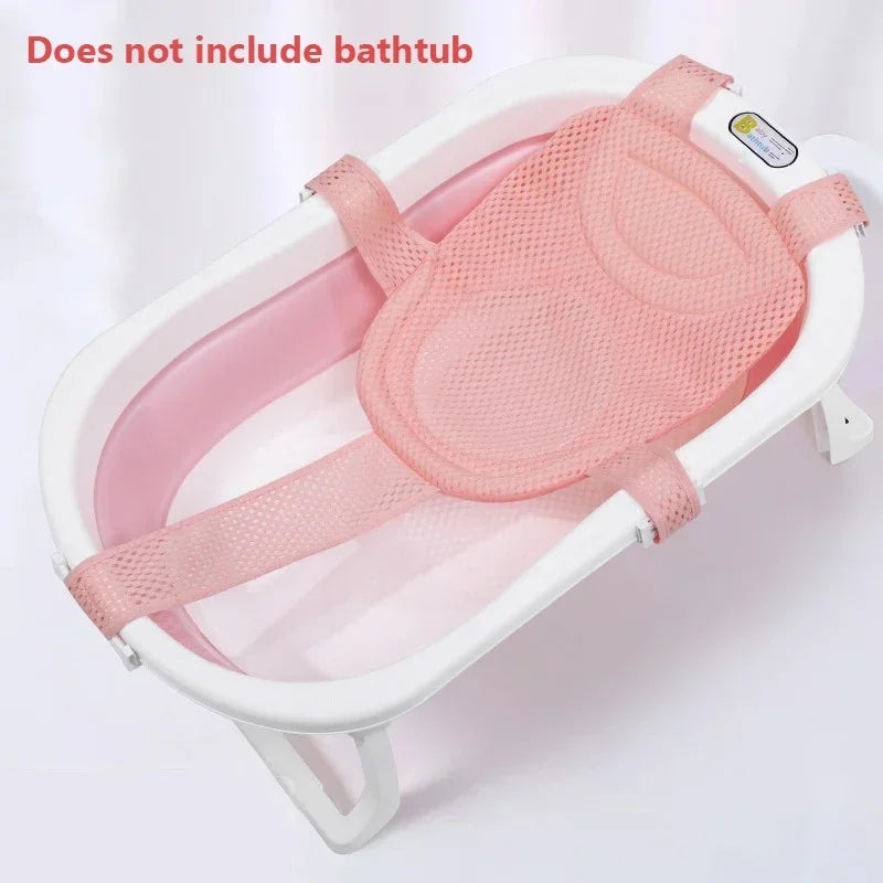 Baby Bath Net Mat Children  Newborn Adjustable Bathtub Pillow Seat Cushion