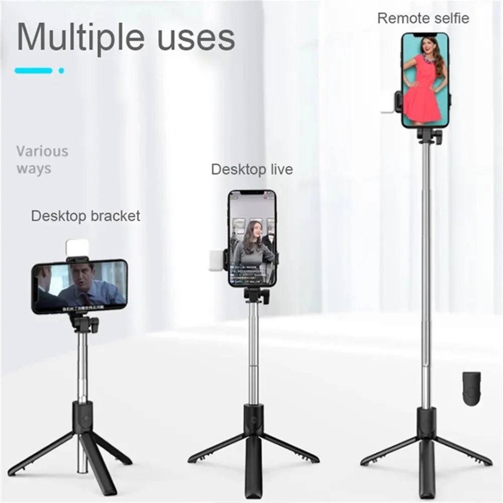 Portable Bluetooth Selfie Stick Tripod Holder