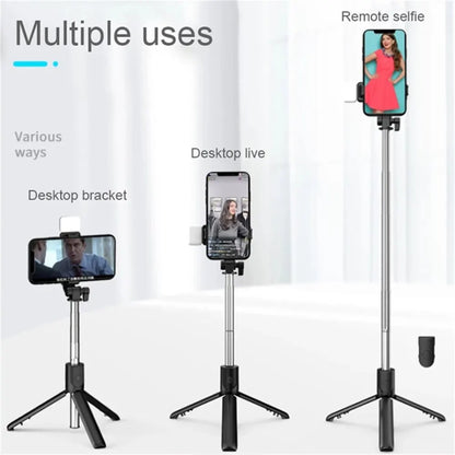 Portable Bluetooth Selfie Stick Tripod Holder