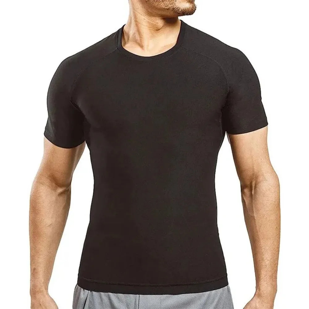 Men Sauna Sweat Vest  Workout Compression Shirt