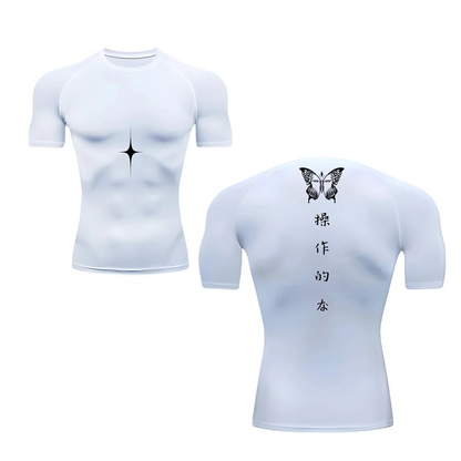 Compression Shirts for Men Gym Workout Running Tshirt Summer Athletic Quick Dry Tees Tops Short Sleeve Rash Guard  mens t shirt