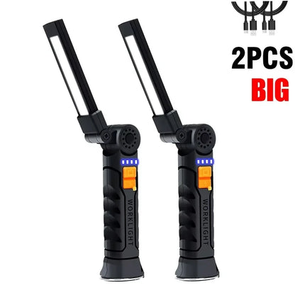 Portable COB LED Flashlight USB
