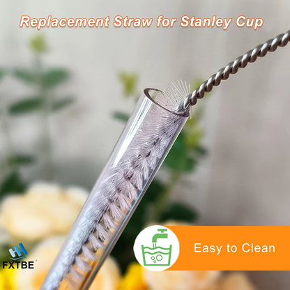 Straws for Stanley Cup, Straw for Stanley Cup 40 OZ, Replacement Straw for Stanley 40oz Tumbler, Tritan Straws with Straw Cleane