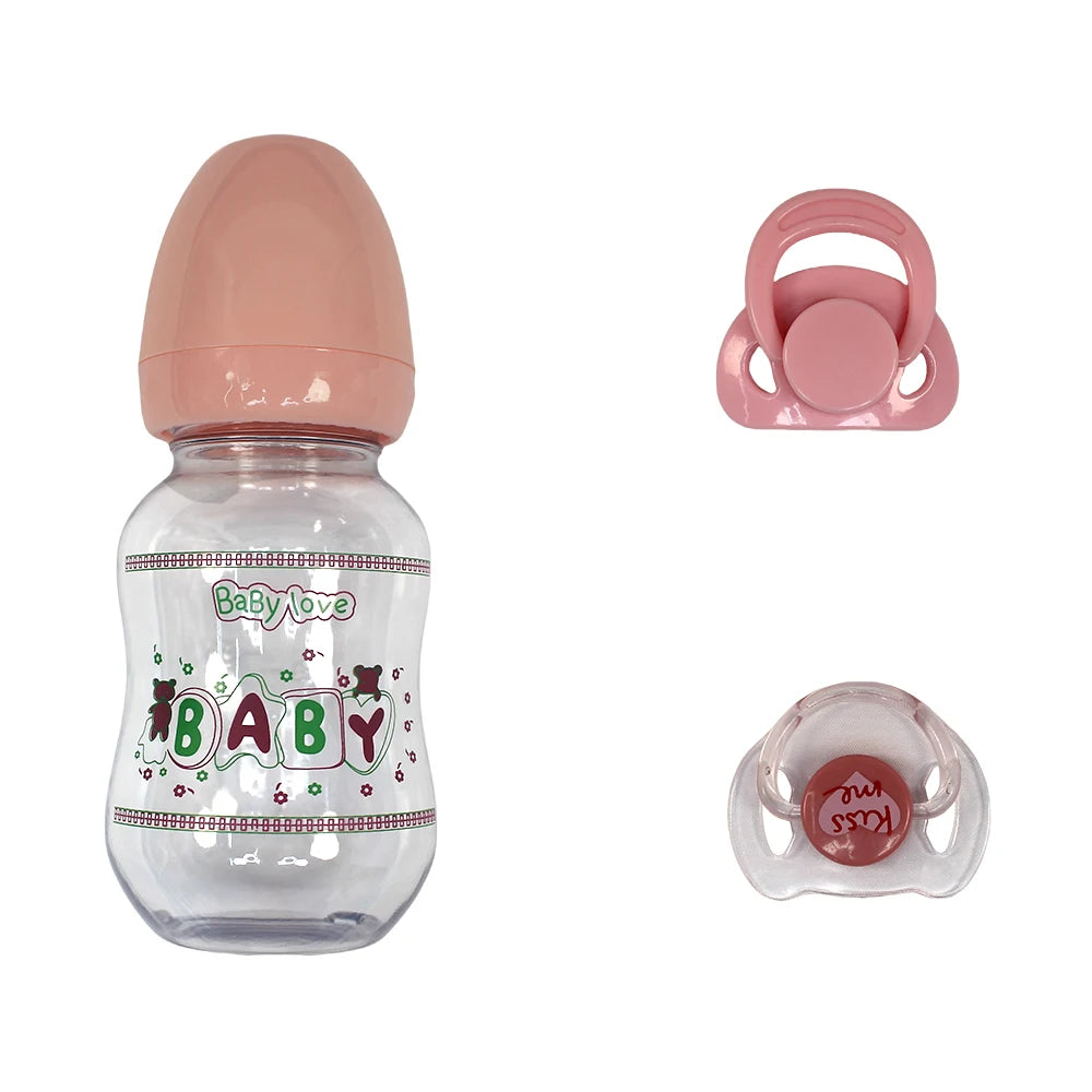 Baby Feeding Bottle To Fit Reborn Dolls Include(Pacifier*2, Feeding Bottle*1)