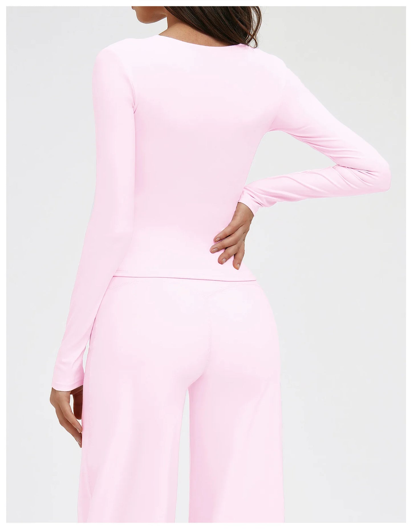 Compression Shirt Yoga Long Sleeve V Training Wear Tight Slim Fit Outdoor Running Fitness Sportswear Woman Gym Activewear