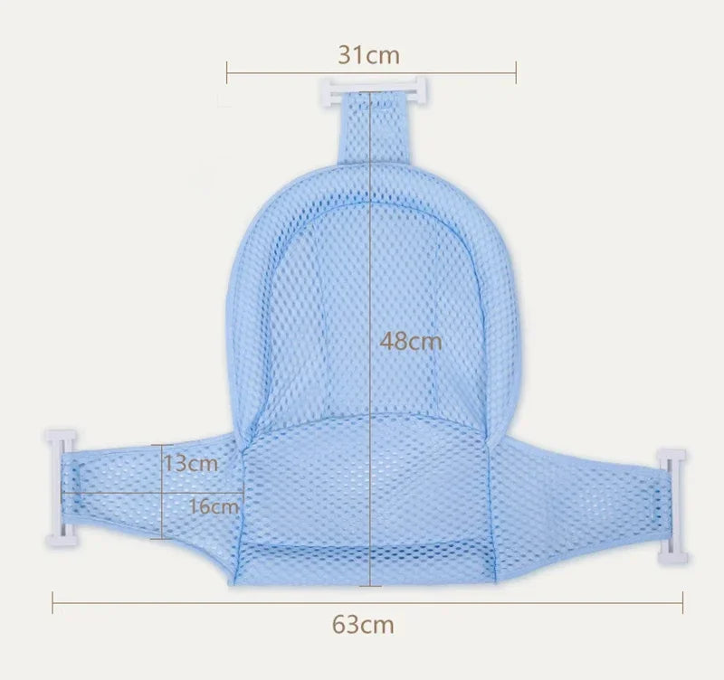Baby Bath Net Mat Children  Newborn Adjustable Bathtub Pillow Seat Cushion