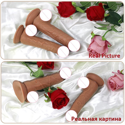 Dildo Realistic Penis With Strong Suction Cup Soft Dildo, Sex Toy For Female Masturbation Adult Supplies