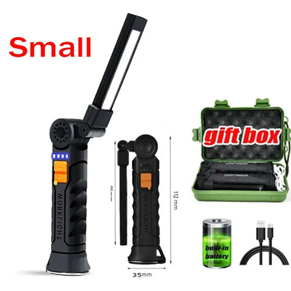 Portable COB LED Flashlight USB