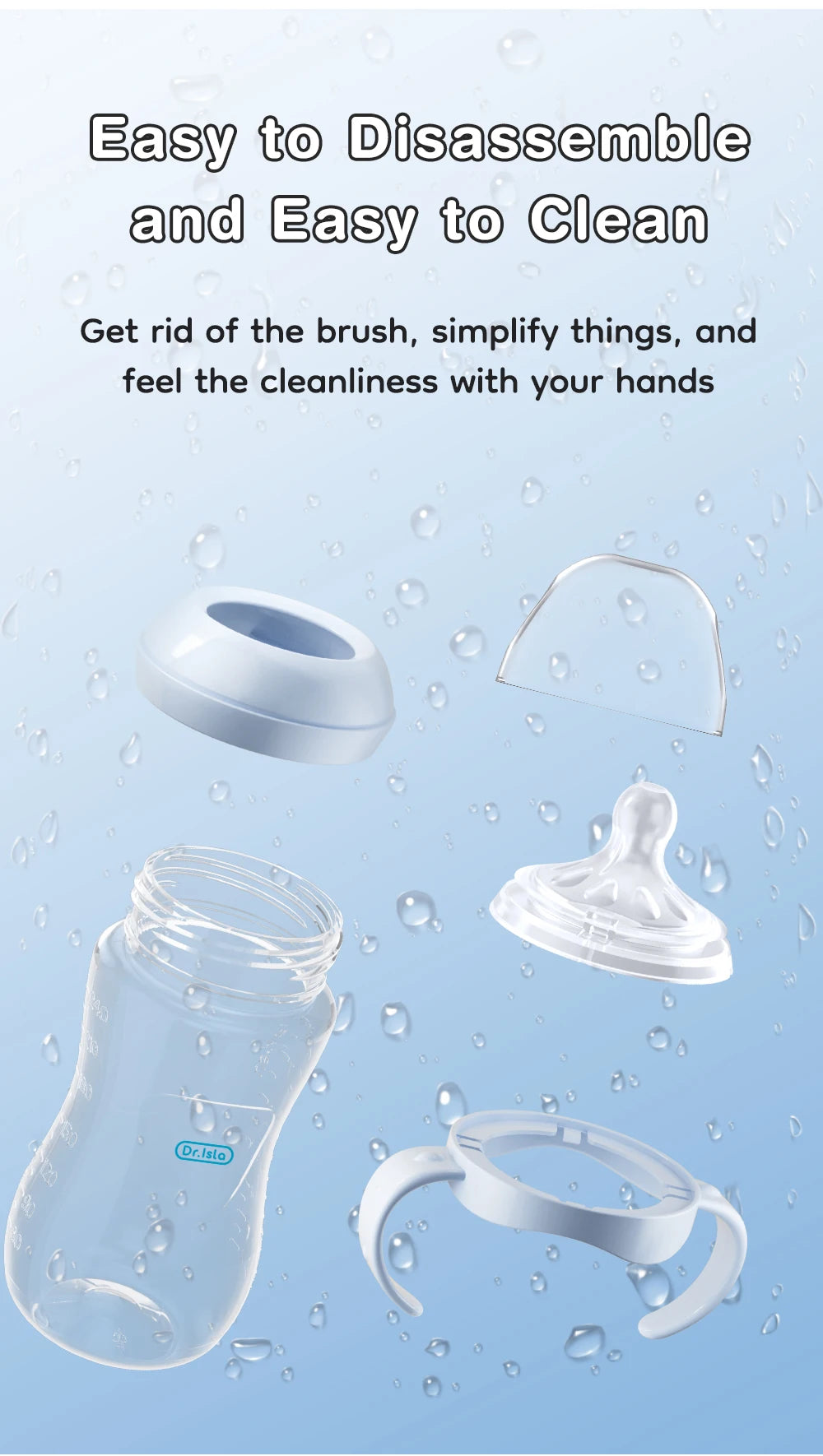 150/240/330ML Baby PP Bottle Newborn Baby Bottle with Handle Milk BottleFeeding Baby Bottles Newborn Feeding Supplies BPA-Free