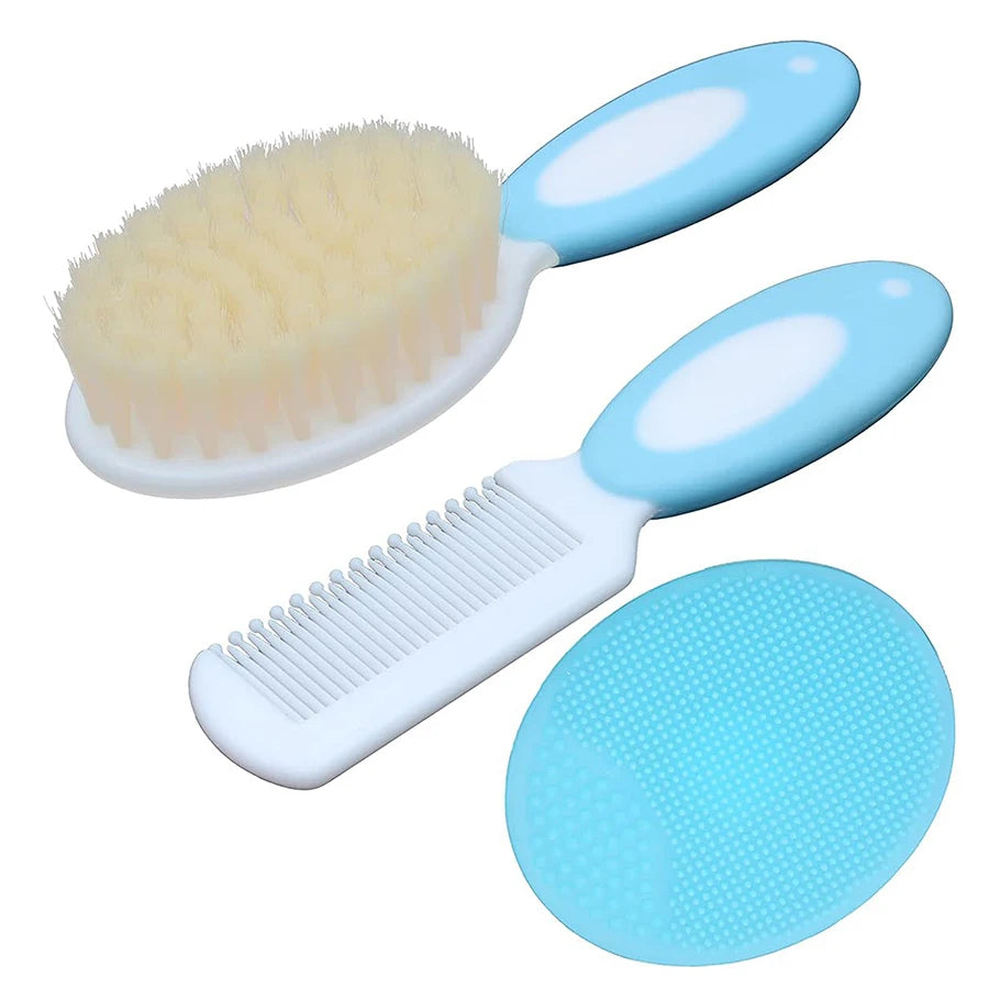 Baby Hair Brush Set for Newborn Toddlers Soft Bristles Cradle Cap Brush
