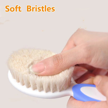 Baby Hair Brush Set for Newborn Toddlers Soft Bristles Cradle Cap Brush