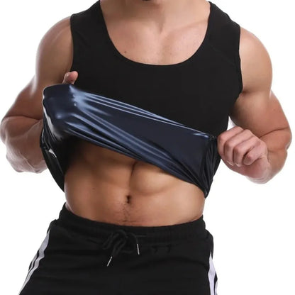 Men Sauna Sweat Vest  Workout Compression Shirt