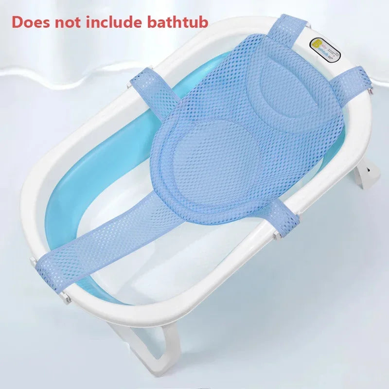 Baby Bath Net Mat Children  Newborn Adjustable Bathtub Pillow Seat Cushion