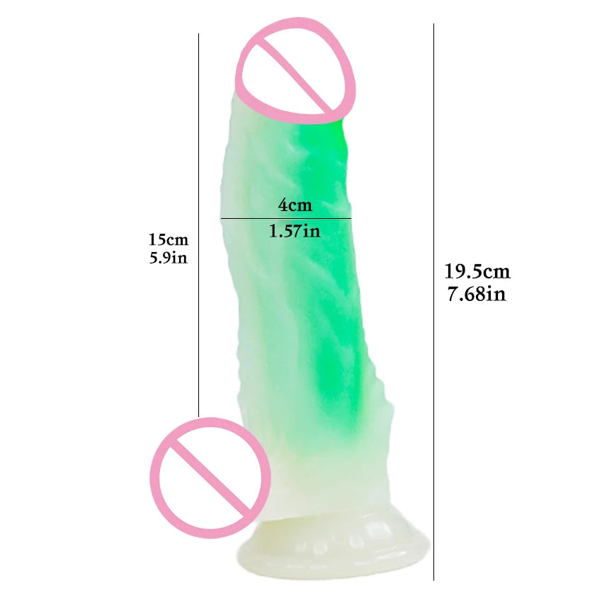 Adult Toys Luminous Dildo With Suction Cup Realistic Penis for Women Masturbation Dick Orgasmic G Spot Anal Massager Sex Shop 18