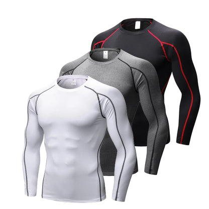 Compression Shirt Men Long Sleeve Gym Undershirts for Men Workout Workout Shirts Running Basketball Athletic Tights Baselayer