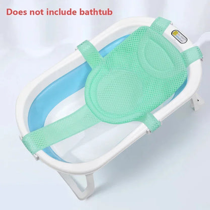 Baby Bath Net Mat Children  Newborn Adjustable Bathtub Pillow Seat Cushion