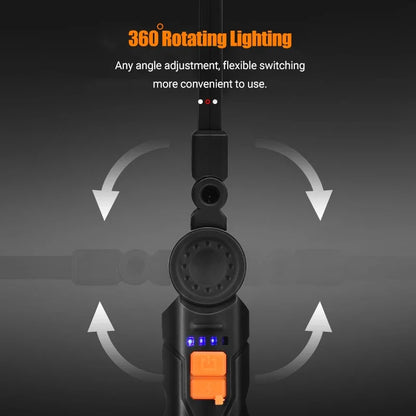 Portable COB LED Flashlight USB