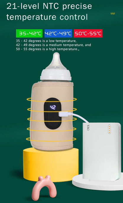 Baby Milk Warmer Baby Nursing Bottle Heater, Portable USB Bottle Warmer for Car, Outdoor Travel Accessories Outdoor Portable