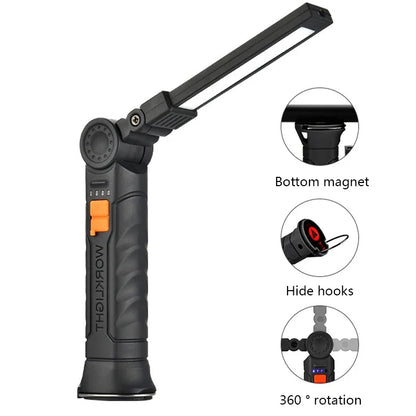 Portable COB LED Flashlight USB