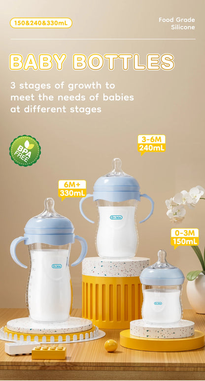 150/240/330ML Baby PP Bottle Newborn Baby Bottle with Handle Milk BottleFeeding Baby Bottles Newborn Feeding Supplies BPA-Free