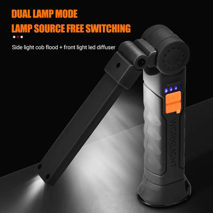 Portable COB LED Flashlight USB