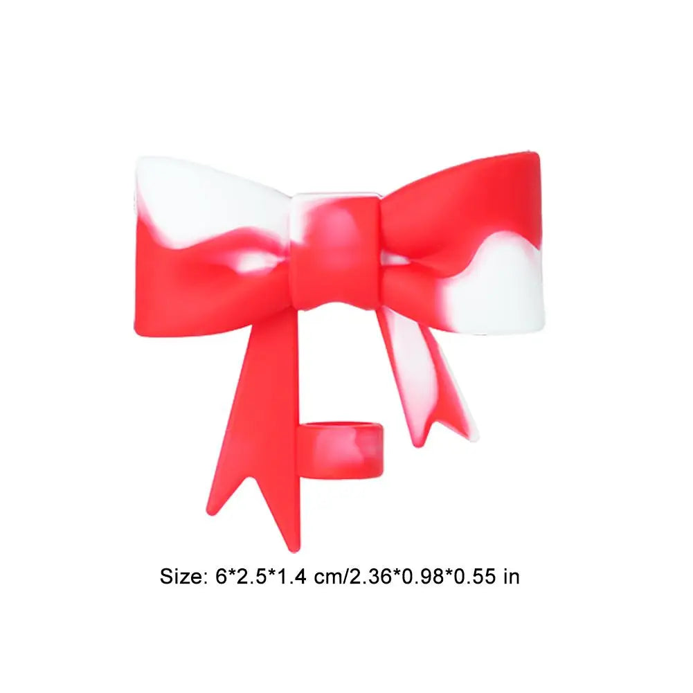 Bow Straw Cap Covers Toppers Silicone Accessories For Stanley Cups 30&40 Oz Tumbler And With 1pc Protective Boot ﻿