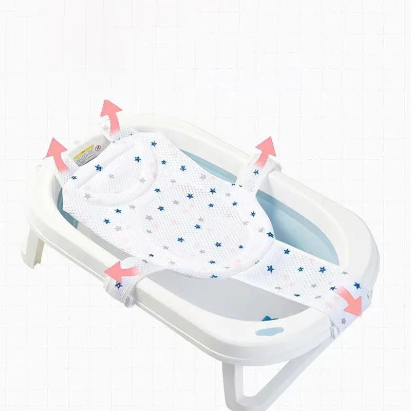 Baby Bath Net Mat Children  Newborn Adjustable Bathtub Pillow Seat Cushion