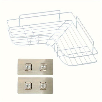 1pc Bathroom Corner Shelf, No-Drill Corner Shelf, Shelves